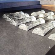 Set of 12 lead crystal knife rests