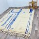 Handmade traditional natural wool rug size 3/4 m