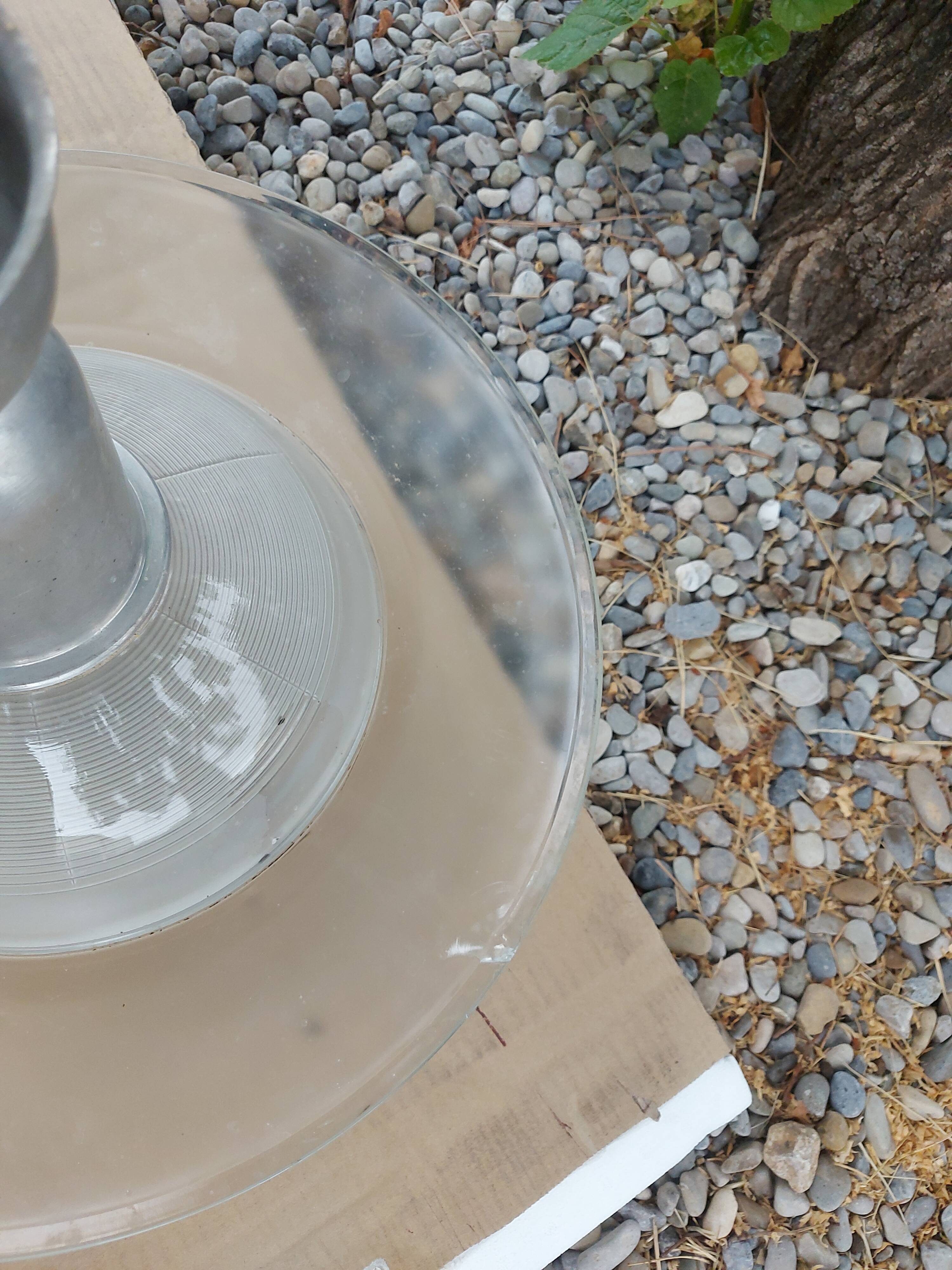 Holophane art deco glass pendant light