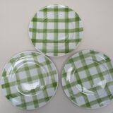 Dessert service Orchies Moulin des loups green tiles