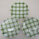 Dessert service Orchies Moulin des loups green tiles