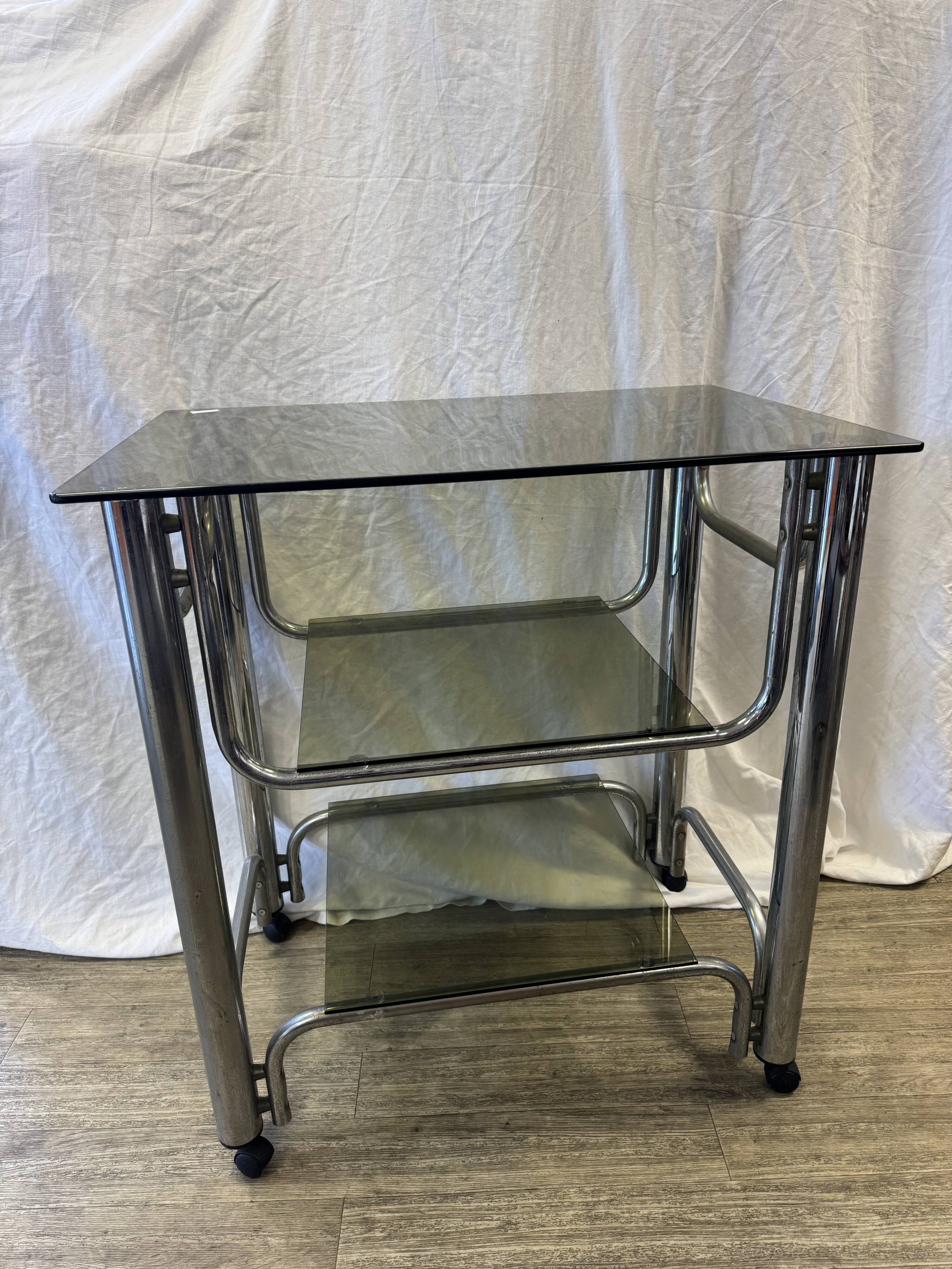 Vintage 70s rolling trolley