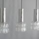 Triple pendant light in 60s style, cascade lamp, space age