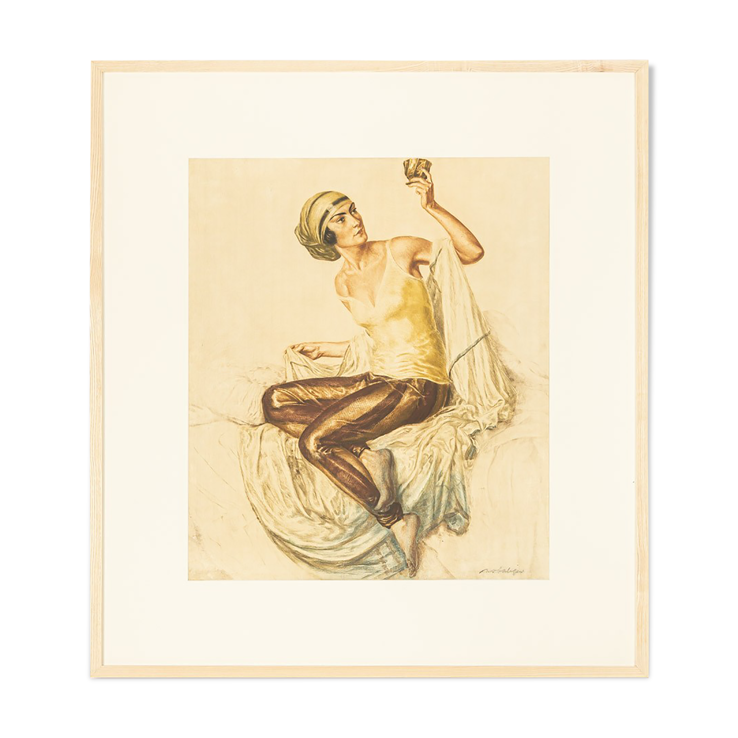 Ivo saliger “friend of hafez”. original color etching