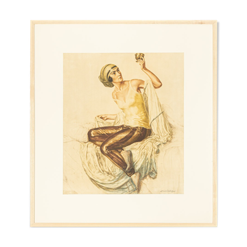 Ivo saliger “friend of hafez”. original color etching