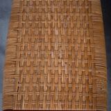 Teak and Woven Stools, Denmark, 1960s, Set of 2