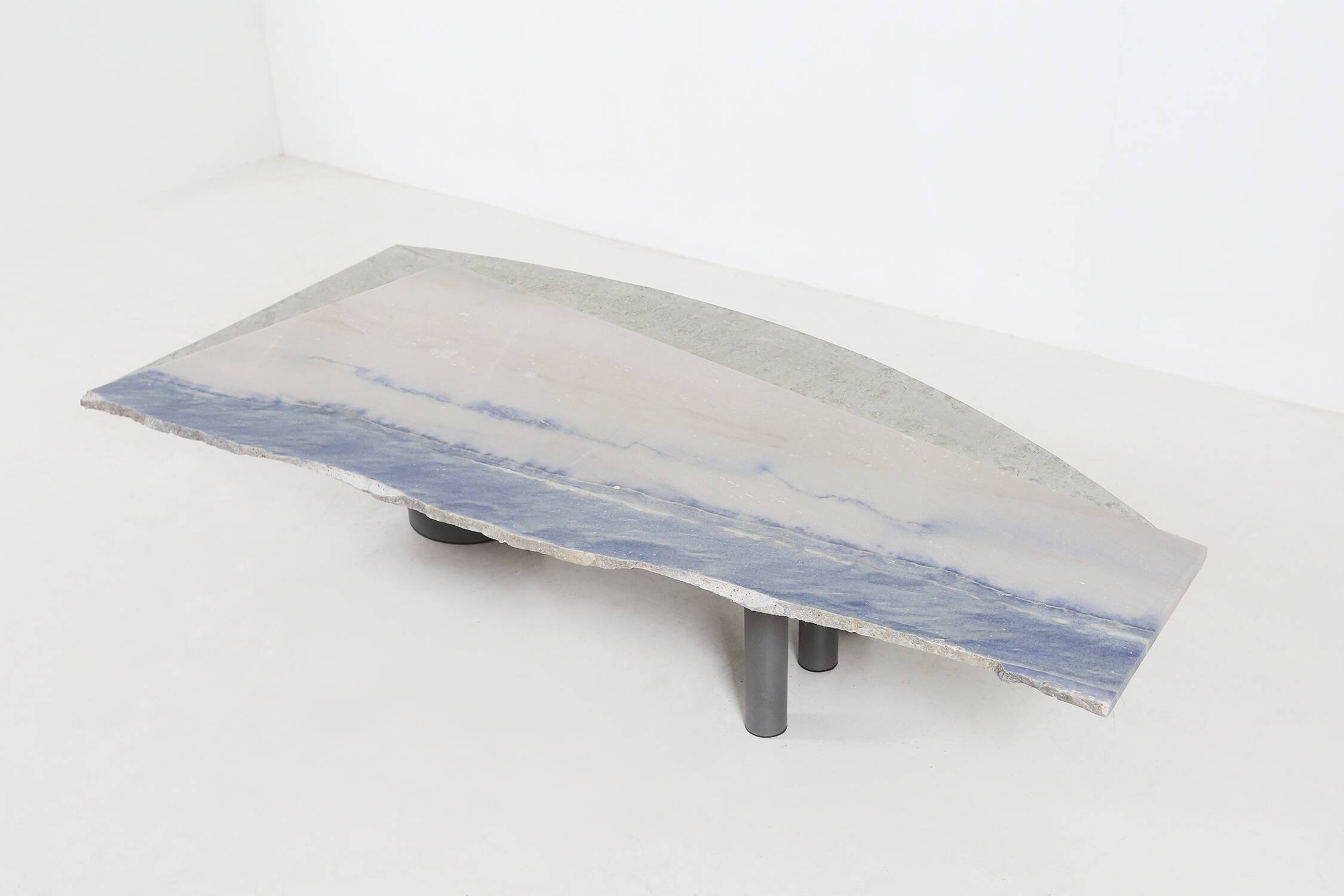 Sculptural Pia Manu coffee table in marble and stone, Belgium 1970s