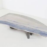 Sculptural Pia Manu coffee table in marble and stone, Belgium 1970s