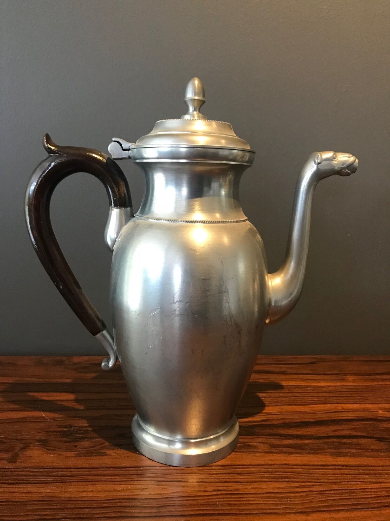 complete set of coffee and tea with milk pot and sugar art Deco in tin