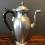 complete set of coffee and tea with milk pot and sugar art Deco in tin