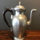 complete set of coffee and tea with milk pot and sugar art Deco in tin