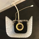 Polished glass wall lamp