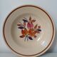 Lot de 12 assiettes creuses vintage motif bordeaux caramel