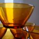Set of 8 bowls in amber Duralex glass
