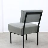 Mid-century Bauhaus Style Easy Chairs in Grey Fabric