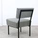 Mid-century Bauhaus Style Easy Chairs in Grey Fabric