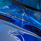 Blue glass vase, 1960s, Gunther Lambert