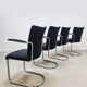 Vintage Dutch design de Wit dinner tubular armchairs
