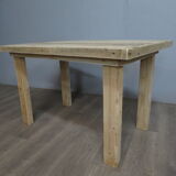 Raw farmhouse table in solid wood