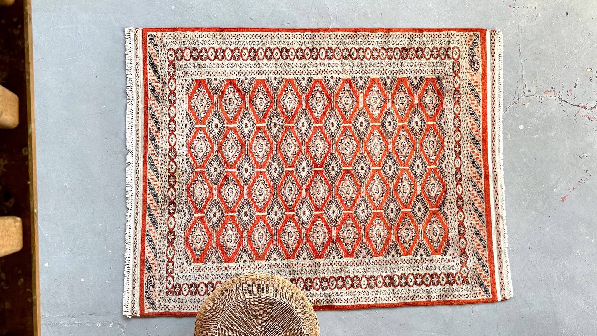 Vintage Red-Orange Persian Rug 172cm x 126cm