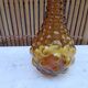 Amber soliflore vase, vintage from the 70's - H 34 cm