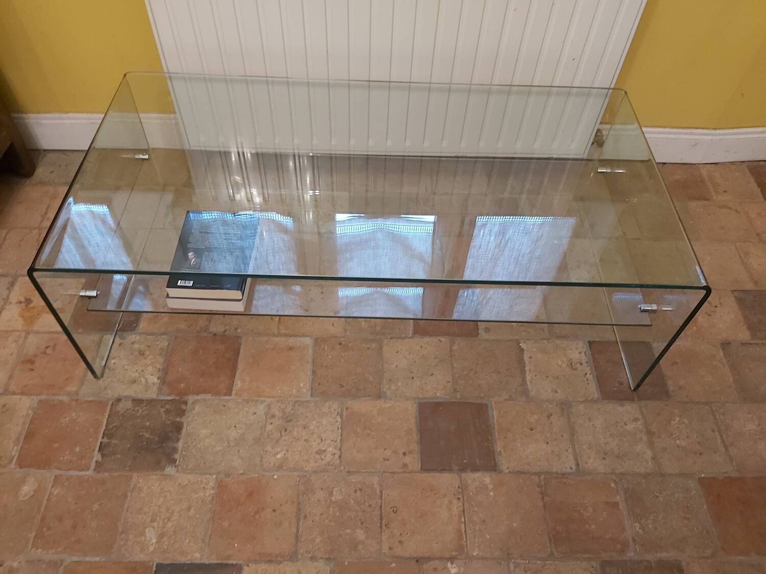 Tempered glass coffee table, Roche Bobois