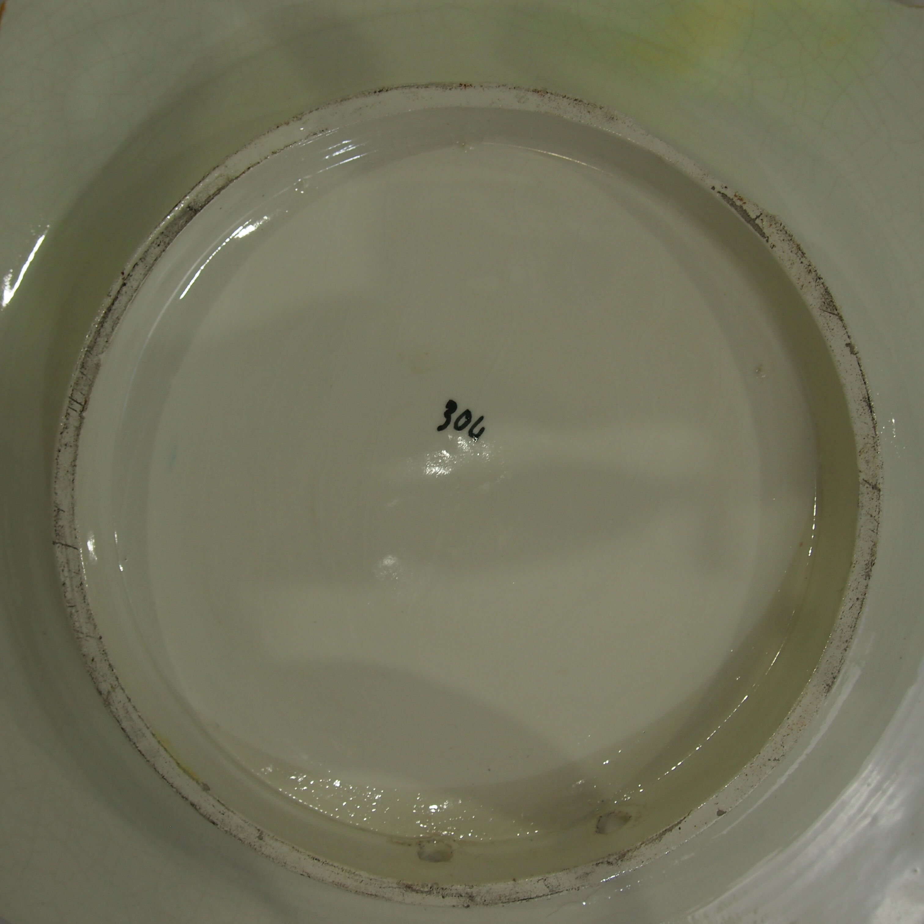 Decorated plate signed Barrielle vintage