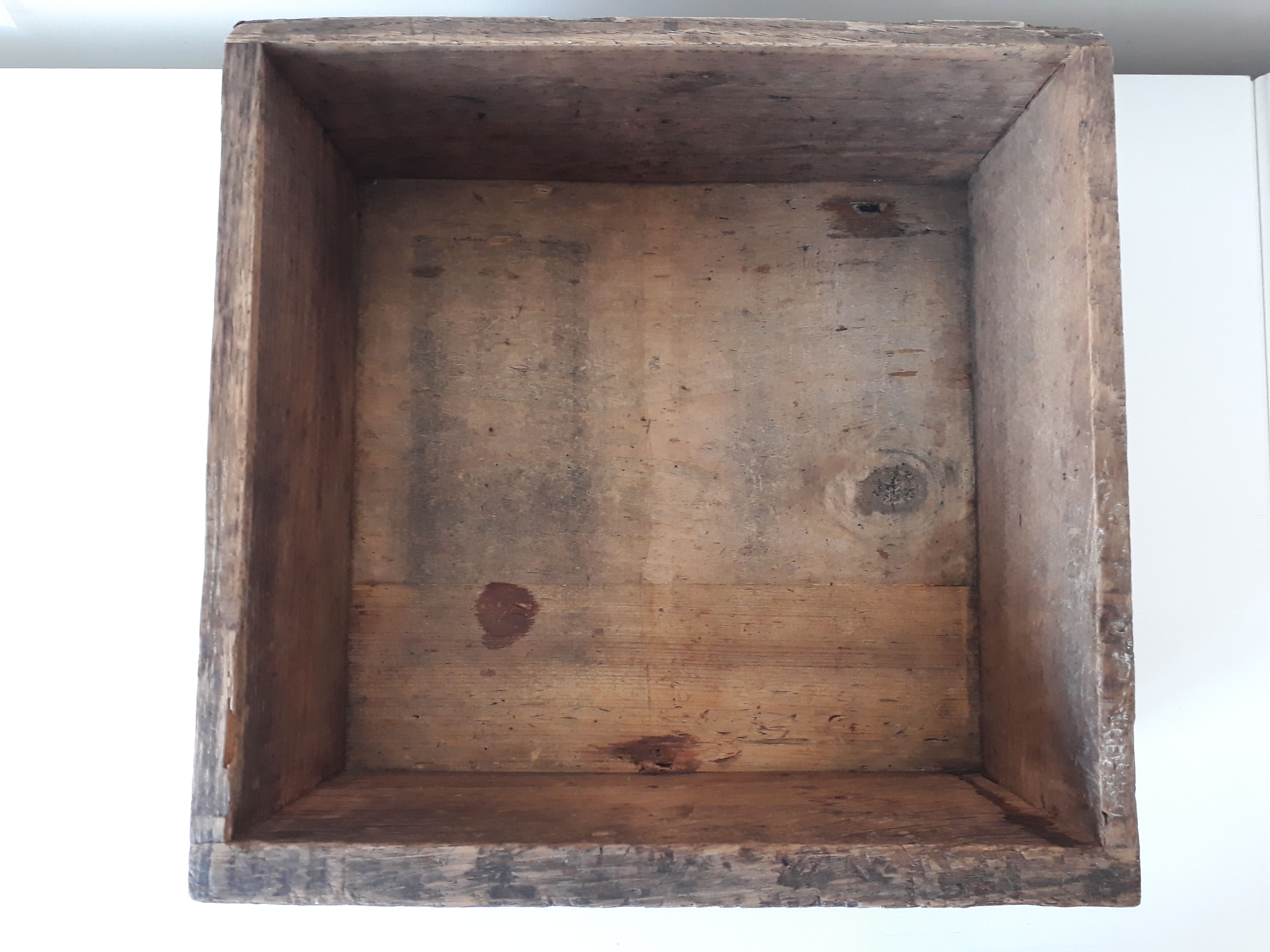 Old wooden workshop drawer