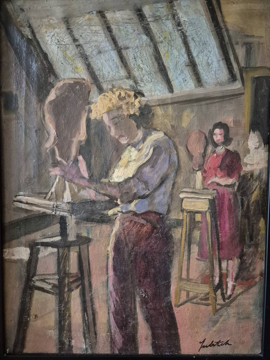 The sculpture workshop by Ossip Lubitch