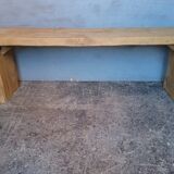 Bench 120 cm old solid wood with patina