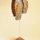 Glazed Terracotta Sculpture Signed - Abstract Art - Blue Amber