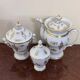 Limoges porcelain tea/coffee service – Maison Giraud, gold decoration – X