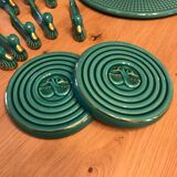Coasters and bottles, Art Deco knife holders