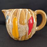 Melon-shaped ceramic jug, signed Poët-Laval, Cavaillon.