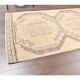 Vintage Beige Turkish Hand-Knotted Runner 83X348