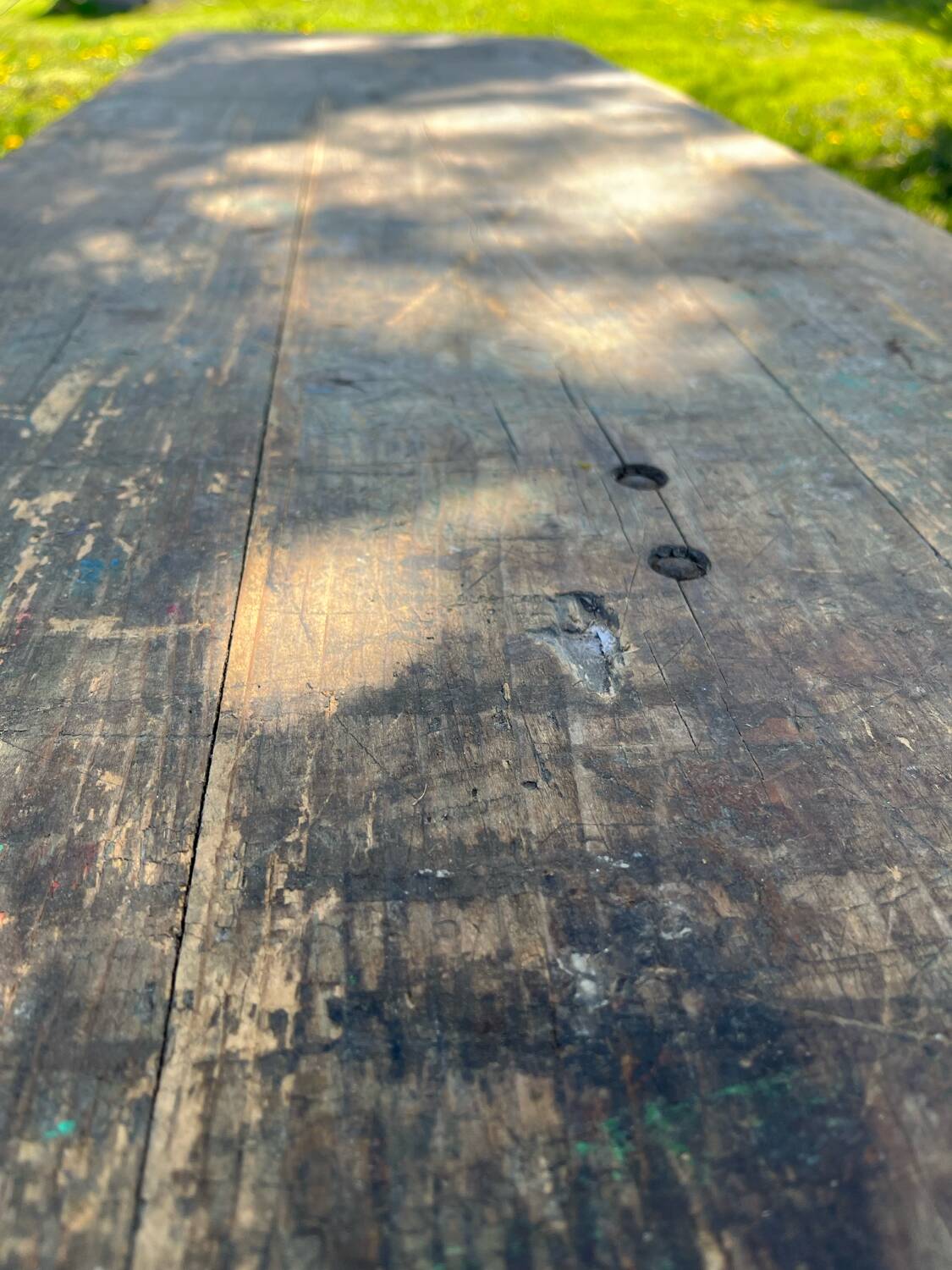 Antique wooden folding table