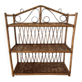 Vintage wicker wall shelf