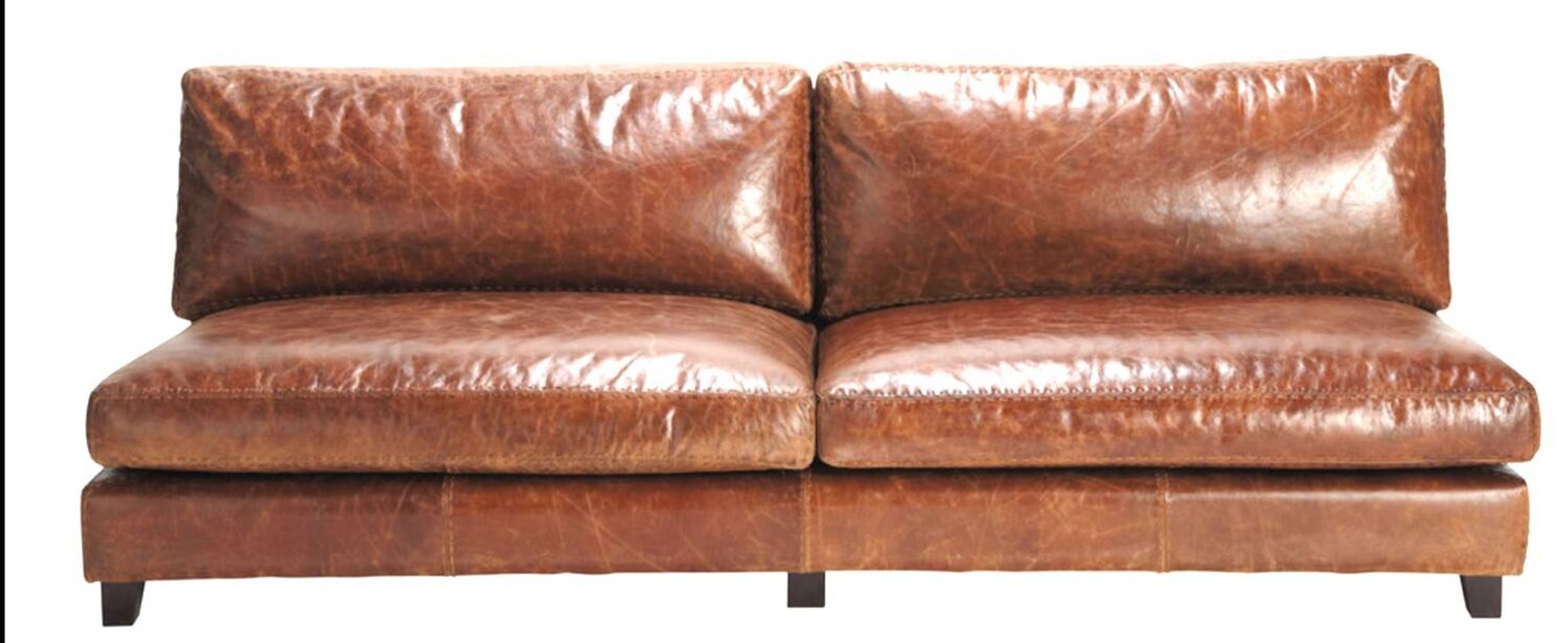 Canapé scandinave vintage en cuir
