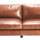 Vintage Scandinavian leather sofa