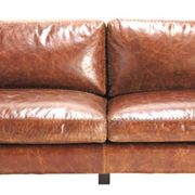 Canapé scandinave vintage en cuir