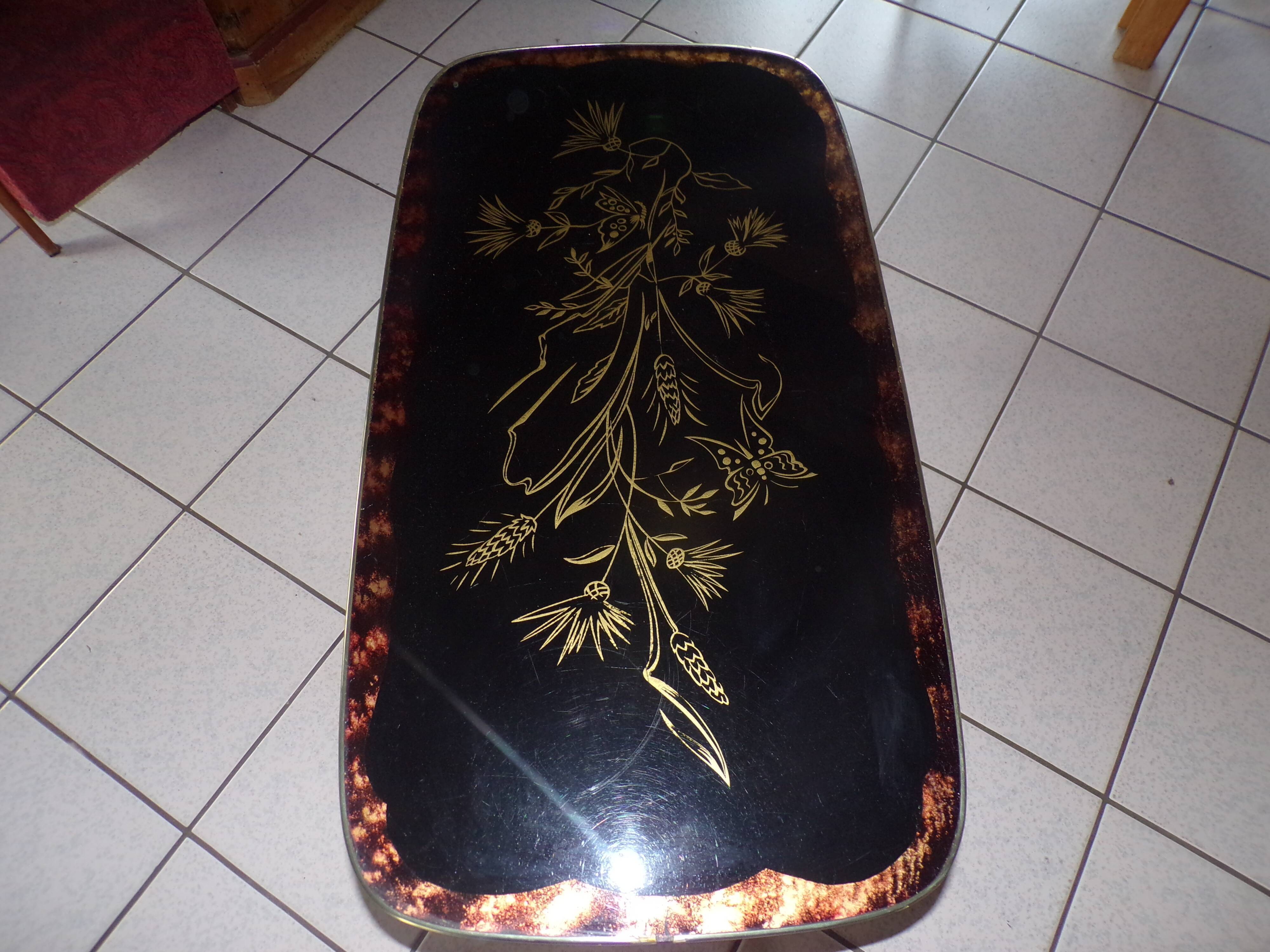 Art deco-style coffee table