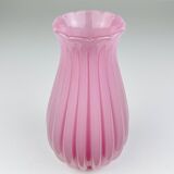 Vintage pink vase attributed to Archimede Seguso, Italy, 1950s.