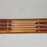 Set of 6 vintage skewers in stainless steel and wood in their box
