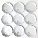 Set of 8 large vintage porcelain plates