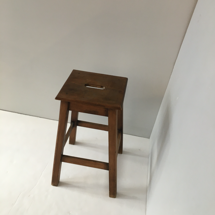 Antique square stool