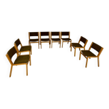 Set of 8 Thygesen and Sorensen / Magnus Olesen designer chairs from the 70s