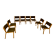 Set of 8 Thygesen and Sorensen / Magnus Olesen designer chairs from the 70s