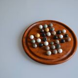 Solitaire game in exotic wood and semi-precious stones