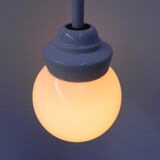 Art Deco hanging lamp with white glass ball