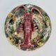 Wall plate in slipware, Caldas da Rainha, Palissy, 1930s, vintage